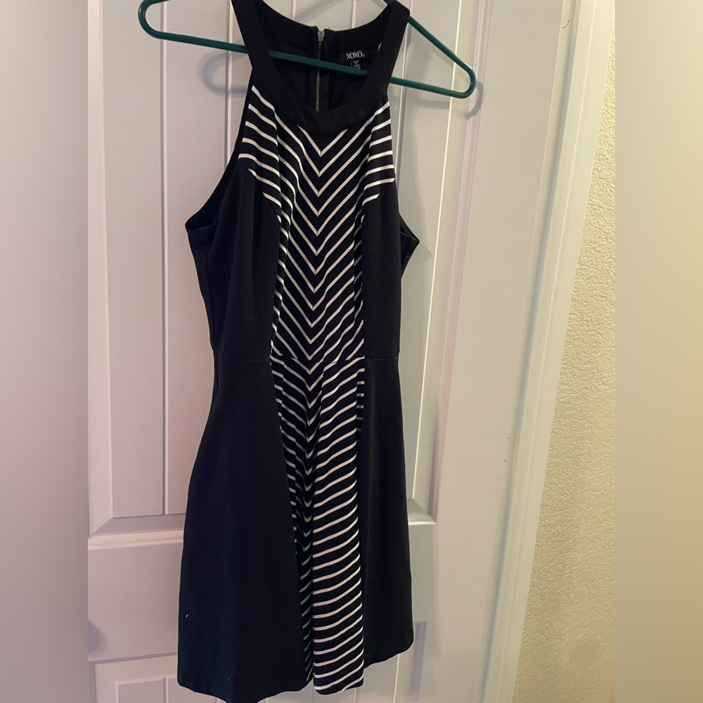 Black and white XOXO dress with pockets
